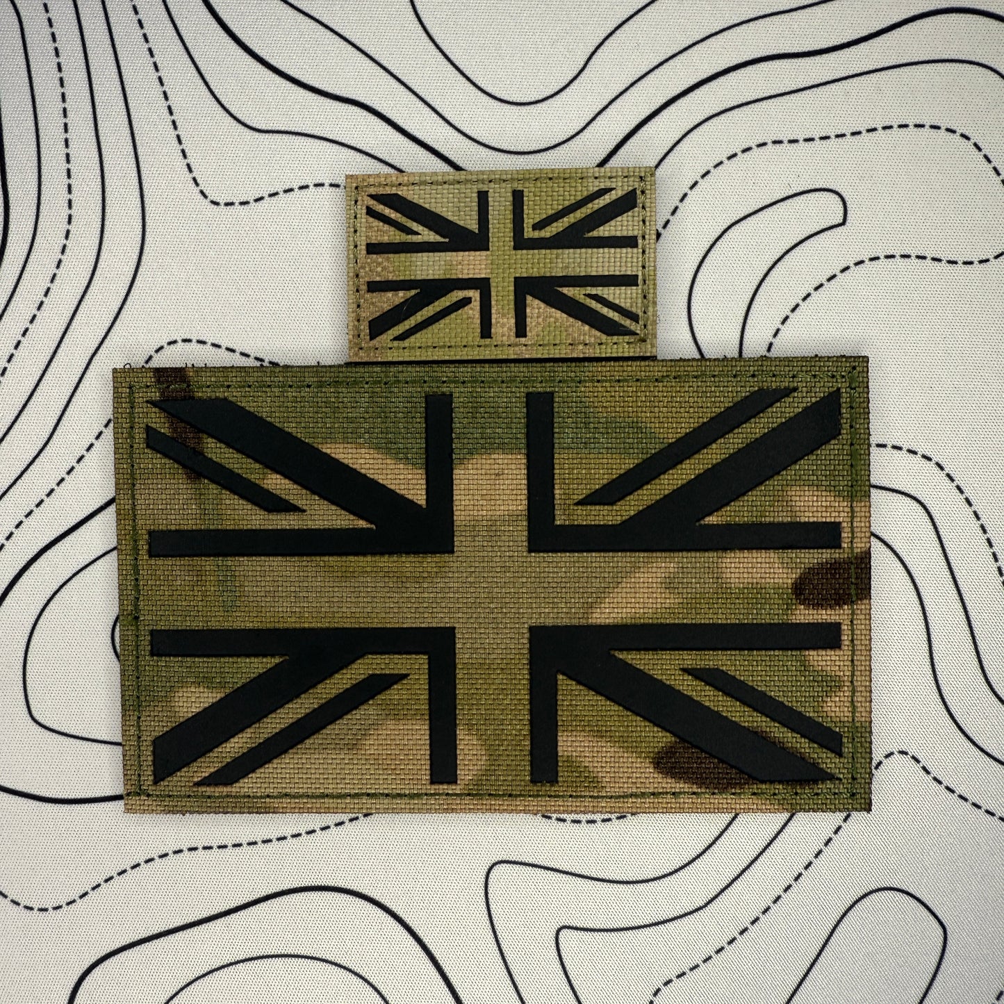 Mini and large UK flag patch