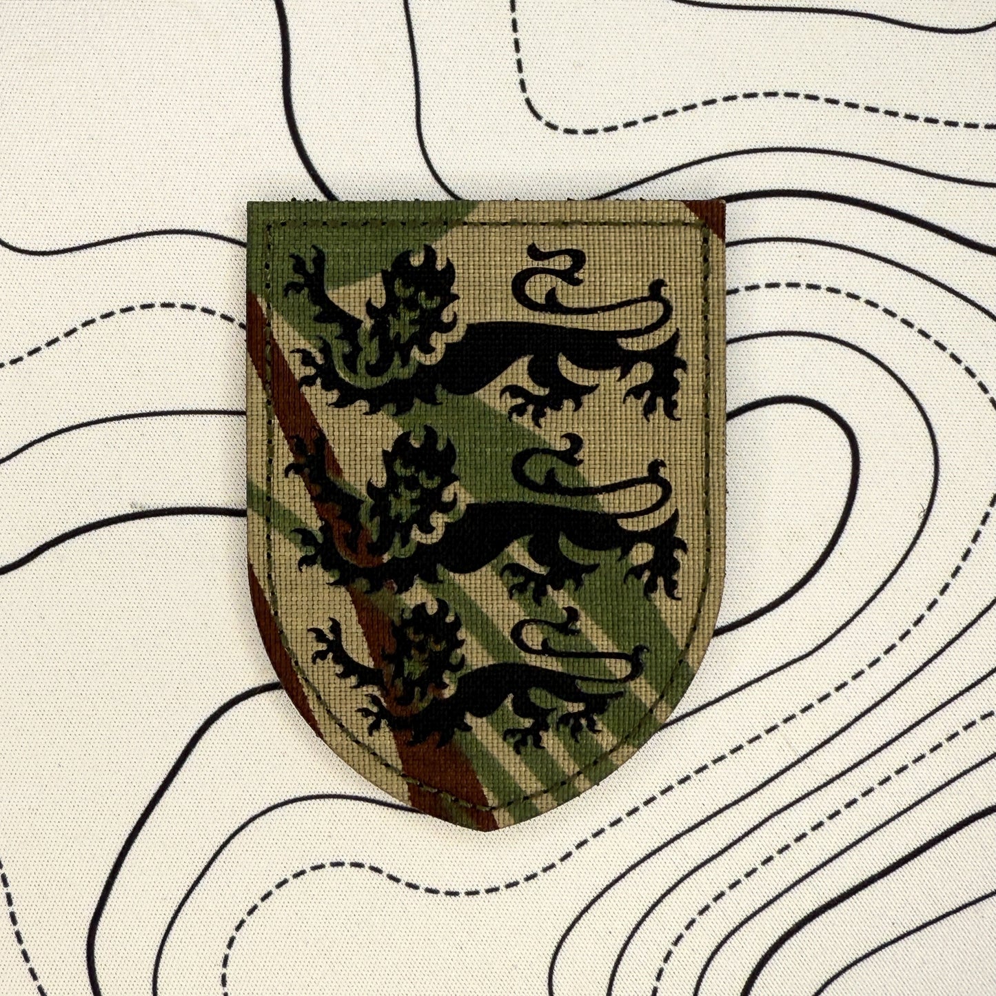 England 3 lions patch (Rhodesian bush stroke)