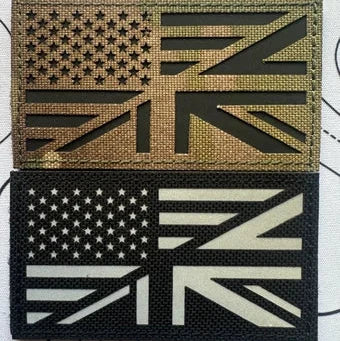 US/UK flag patches