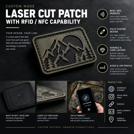 Custom laser cut RFID / NFC Patch