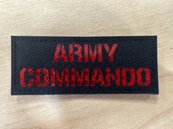 Army Commando (Black and red reflective) – Strike Patches